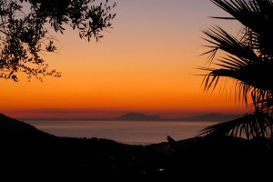 Tramonto all'Agriturismo "Il falco del Cilento"